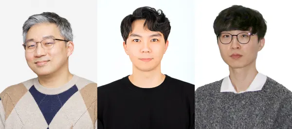 (왼쪽부터) DGIST 고재원 교수, 미국 럿거스대학 김승준 박사후연수연구원, DGIST 김현호 박사후연수연구원. [사진제공=DGIST]